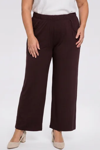 Pantaloni verdi a gamba larga con tasche