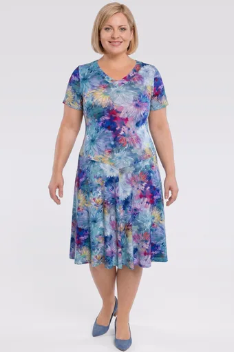 Abito con fiori multicolori