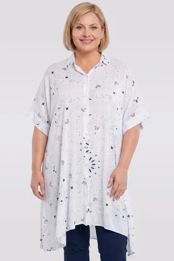 camicia grigio chiaro a fantasia