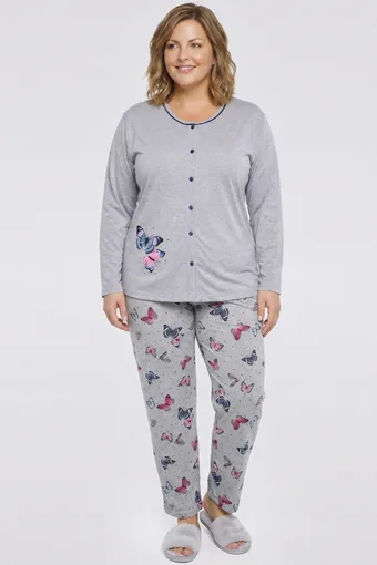 pigiama marrone chiaro con rose