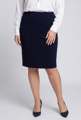 gonna corta blu navy