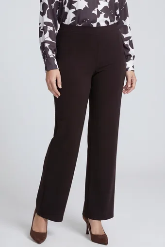 pantaloni eleganti marrone scuro