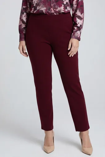 Pantaloni classici color bordeaux