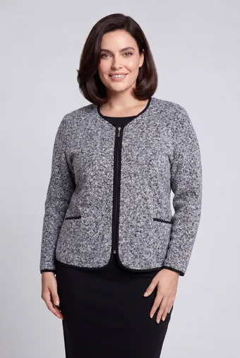 blazer in bouclé grigio