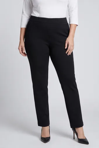 pantaloni neri affusolati