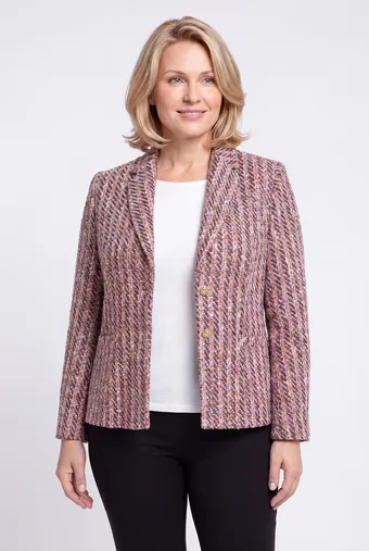 blazer lucida viola-marrone