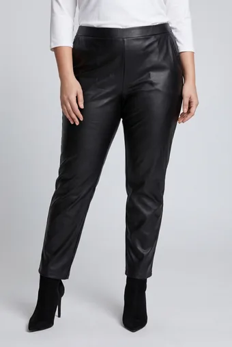Pantaloni neri in similpelle