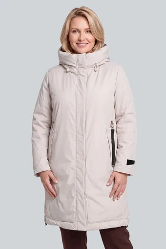 giacca calda color crema