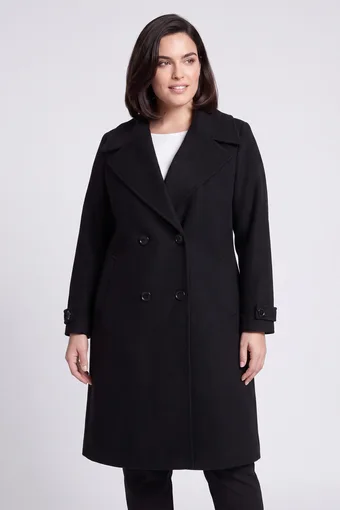Classico cappotto nero doppiopetto