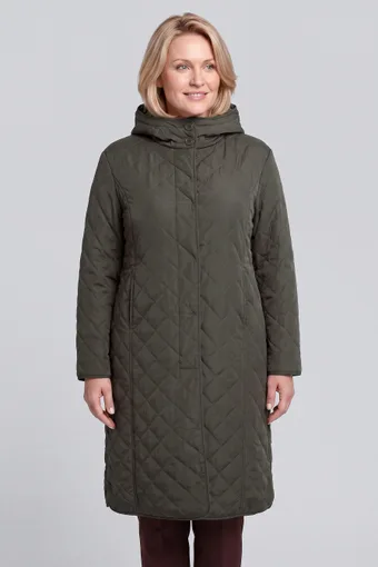 cappotto trapuntato color kaki