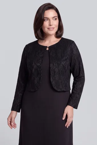 bolero corto nero con pizzo