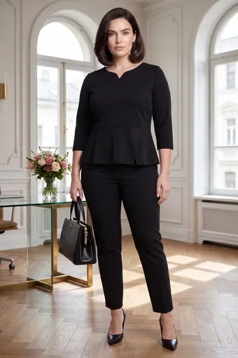 blusa elegante nera